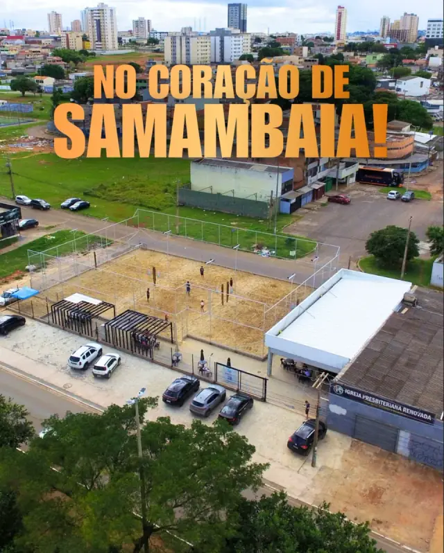 Vista aérea da Arena Laguna. No coração de Samambaia!